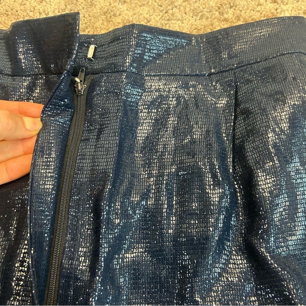 Simona Corsellini high-waisted trousers midnight blue Sz US 8/44 NWT - Picture 8 of 17